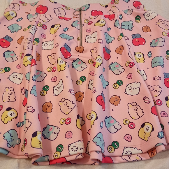 BT21 Jelly Candy Zipper Skater Style Skirt Women's Size 2X - Picture 2 of 11